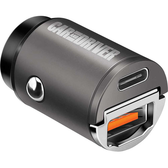 30W NANOBIT DUAL PORT 2 PORT CAR CHARGER WITH USB-A+C