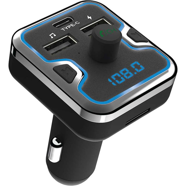 FM Transmitter/12V Charger With 18W PD and Alexa/ Siri/ Google Activation