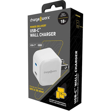 USB-C Wall Charger w/Power Delivery, White