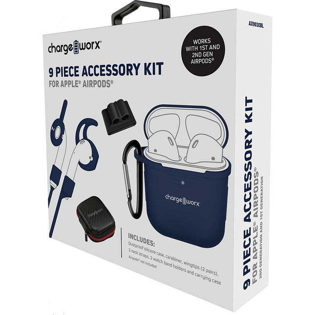 9 Piece Accessory Kit Apple® AIRPODS®, Blue