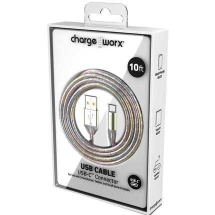 GlowSync 10 FT UCB-C Cable, Multicolor