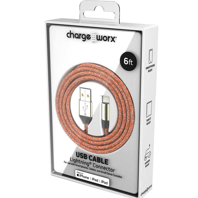 Elements  6 FT Lightning Cable, Orange