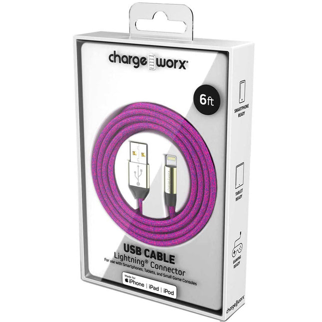 Elements 6 FT Lightning Cable, Violet