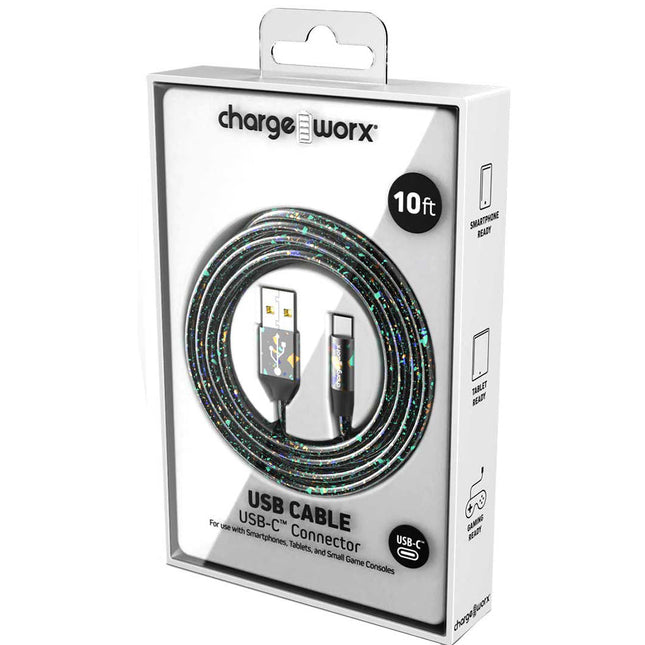 PearlEssence 10 FT UCB-C Cable, Black