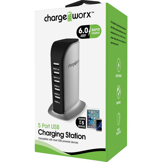 5 Port USB Desktop Charging Station (UK)