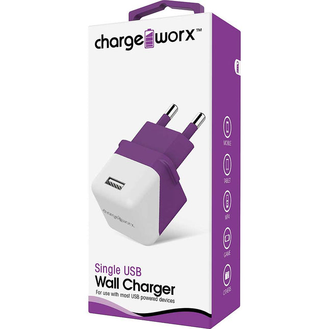 USB Wall Charger, Violet