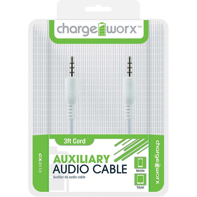 Auxiliary Audio Cable, White