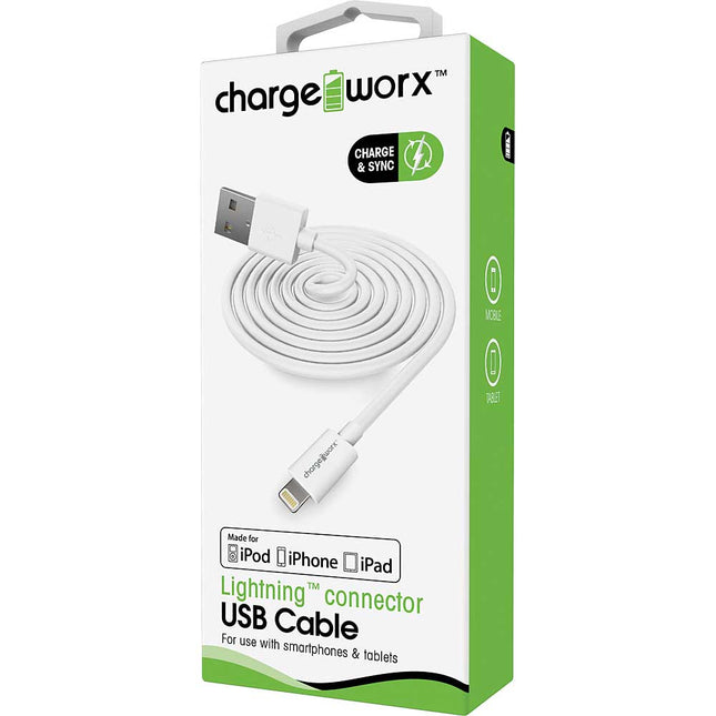 3ft Lightning Sync & Charge Cable, White