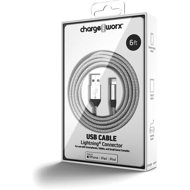 6 FT Lightning Cable, Silver