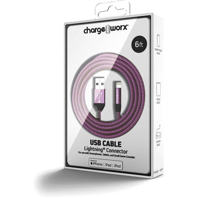 6 FT Lightning Cable, Violet