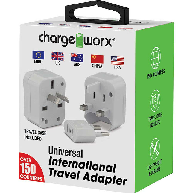 International Travel Adapter, White