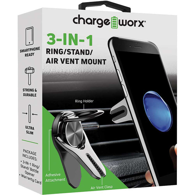 3-In-1 Ring/Stand/Air Vent Mount