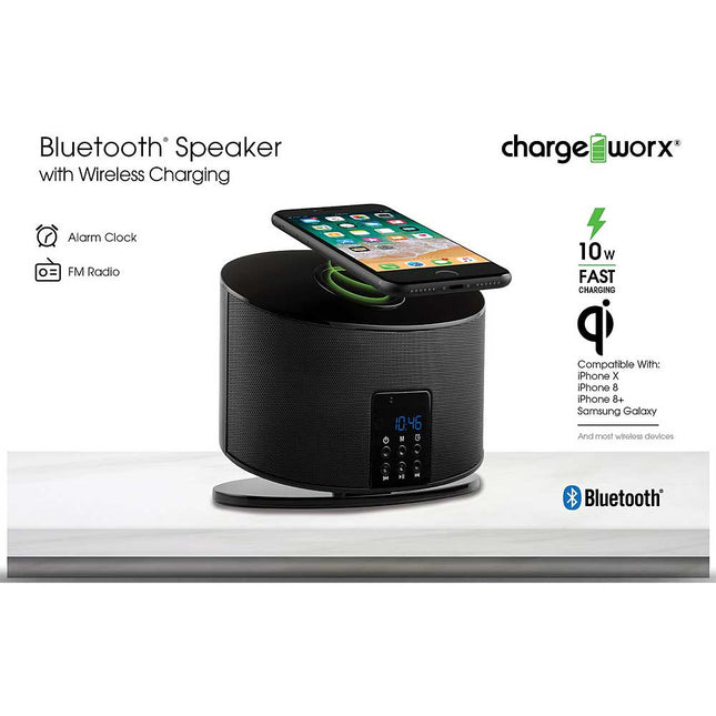 Bluetooth Speaker with Wireless Charging, Black