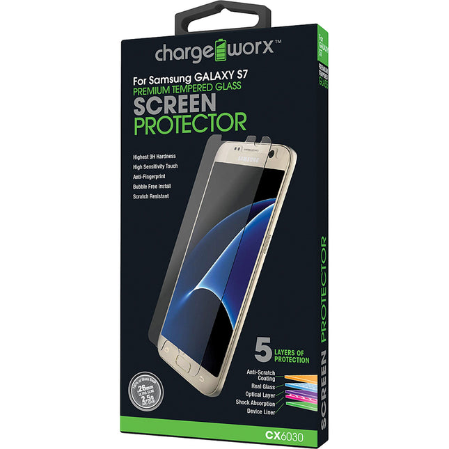 Samsung GALAXY S7, Premium Tempered Glass Protector, 1pk