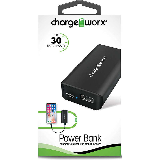 4,000mAh Power Bank, Black