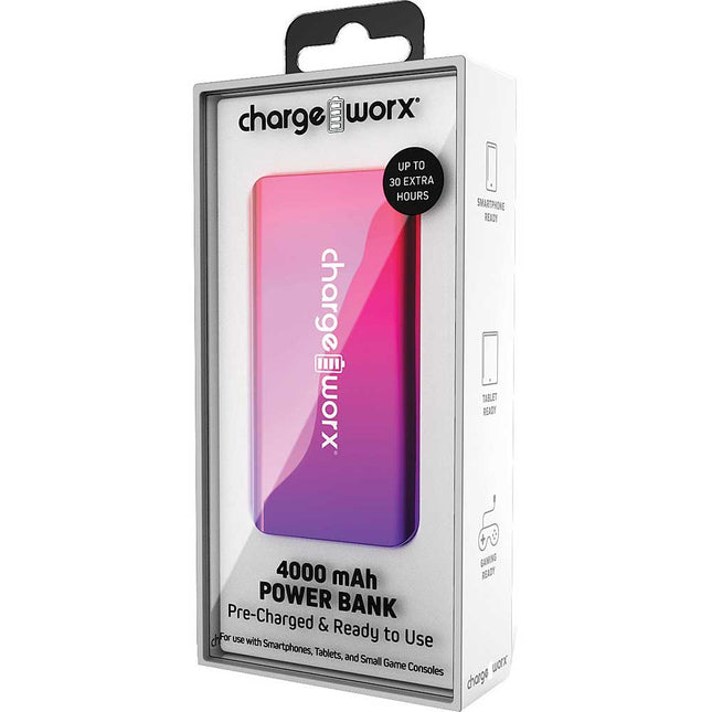 4000 mAh Pre-Charged & Ready to Use Power Bank, Iridescent