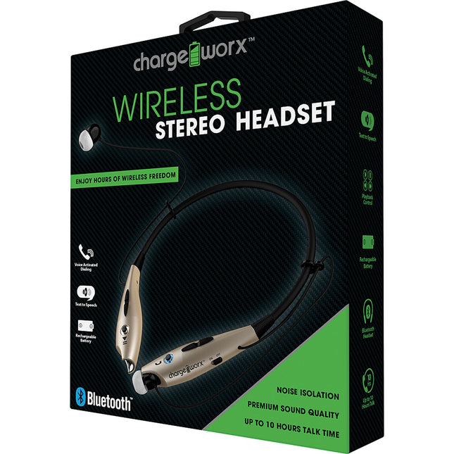 Wireless Stereo Headset, Gold