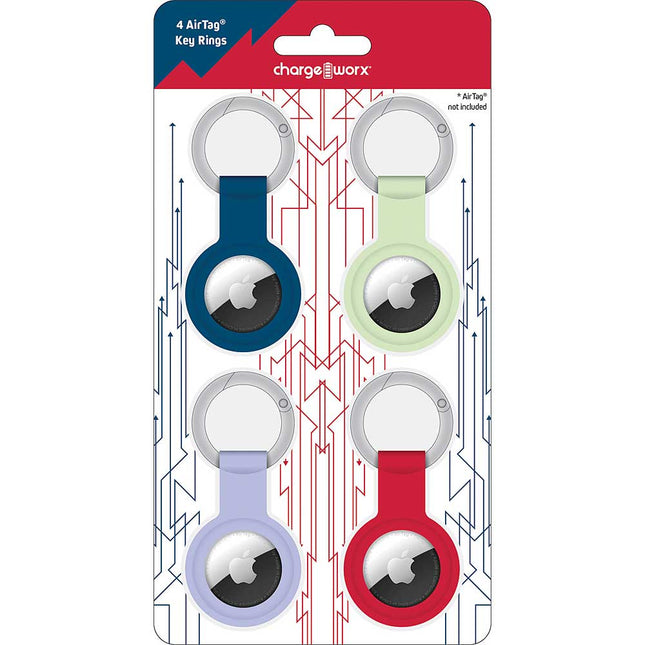 Tracking Keychain Designed for Apple Airtag 4 Packs, Assorted colors