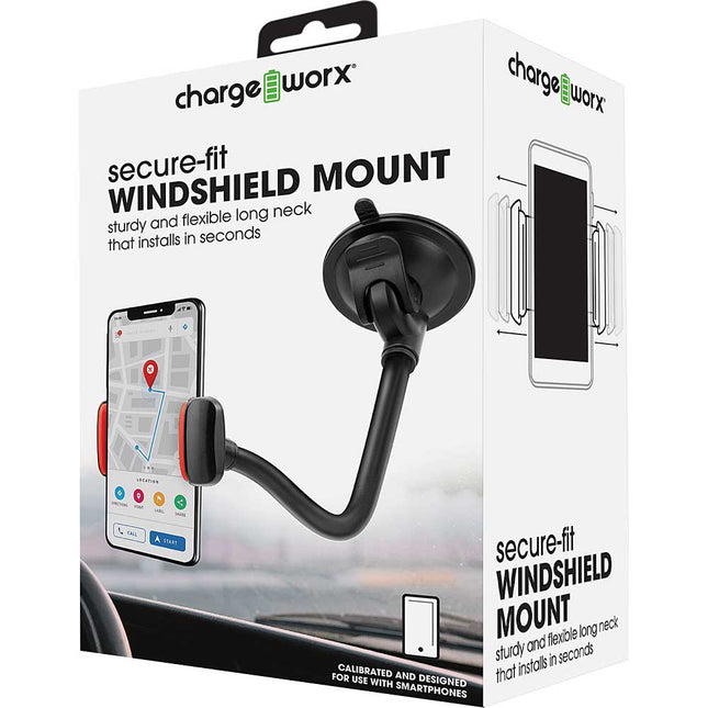 SECURE-FIT WINDSHIELD MOUNT w/Flexible 14 Neck