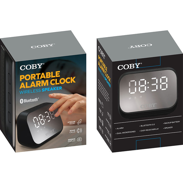 Portable Alarm Clock, Black