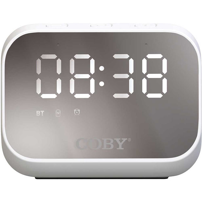 Portable Alarm Clock, White