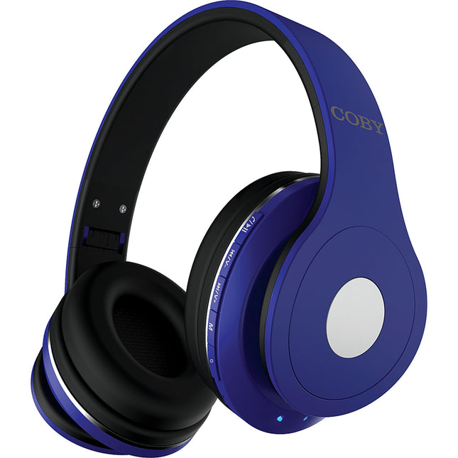 Bluetooth® Headphones w/Mic, Blue