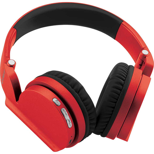 On-Ear Wireless Headphones, Gray/Red