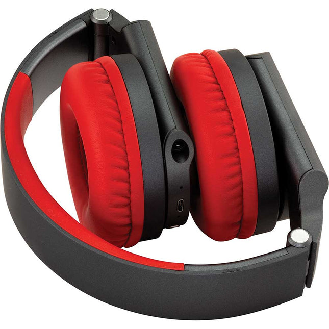 On-Ear Wireless Headphones, Gray/Red