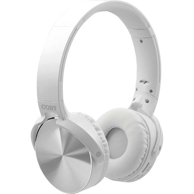 Wireless Metal Folding Headphones, White