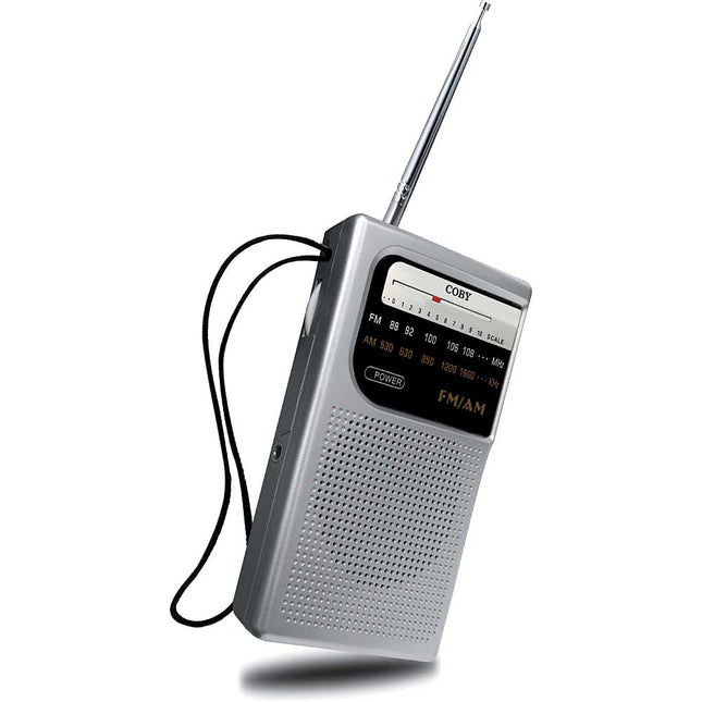 Pocket Size AM/FM Radio, Silver