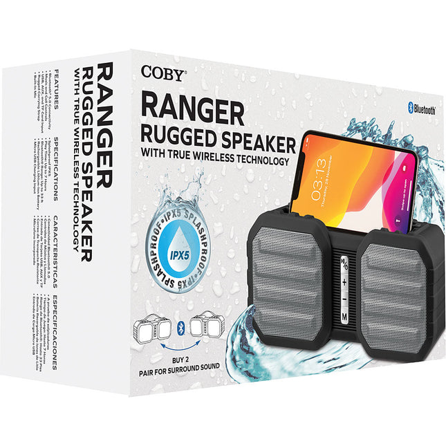 RangerPortable Speaker Water Resistant and Rugged, Black