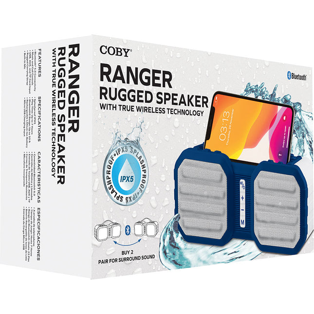 RangerPortable Speaker Water Resistant and Rugged, Blue