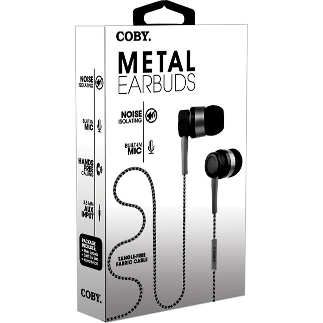 Jammerz Metal Stereo Earbuds, Black