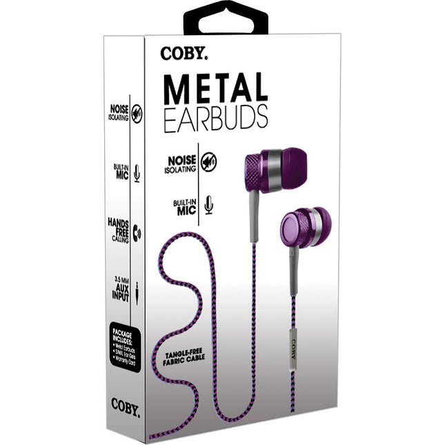 CVE-200-BLK Jammerz Metal Stereo Earbuds, Purple