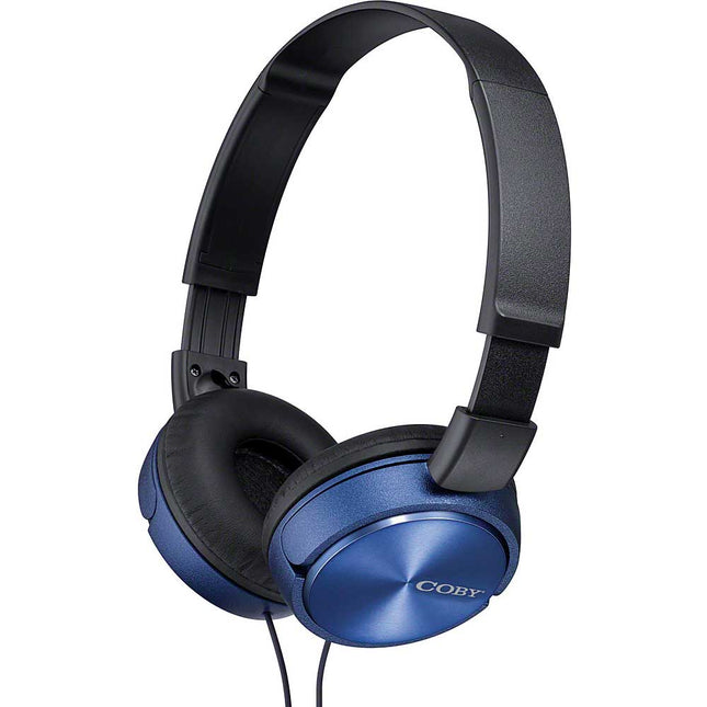 Stereo Headphones w/Mic, Blue