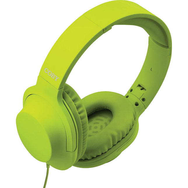 Super Bass Stereo Headphones w/Mic, Green