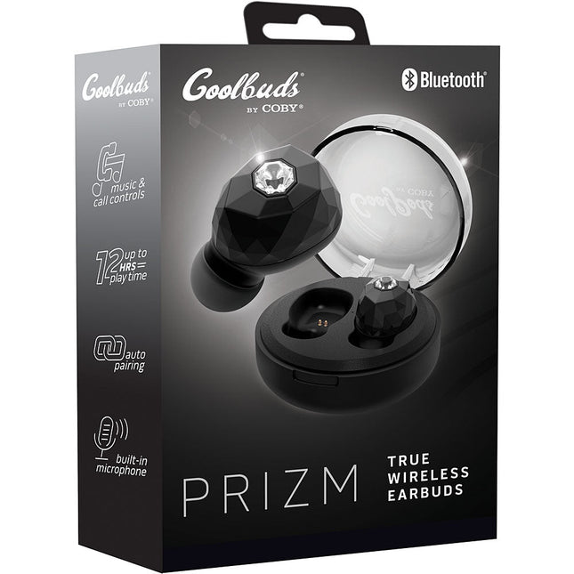 Prizm True Wireless Earbuds with Compact Case, Black