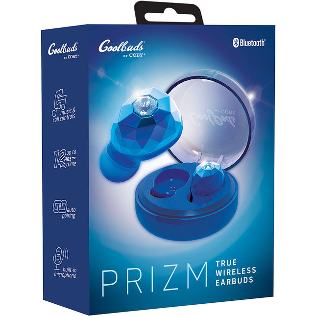 Prizm True  Wireless Earbuds with Compact Case, Blue