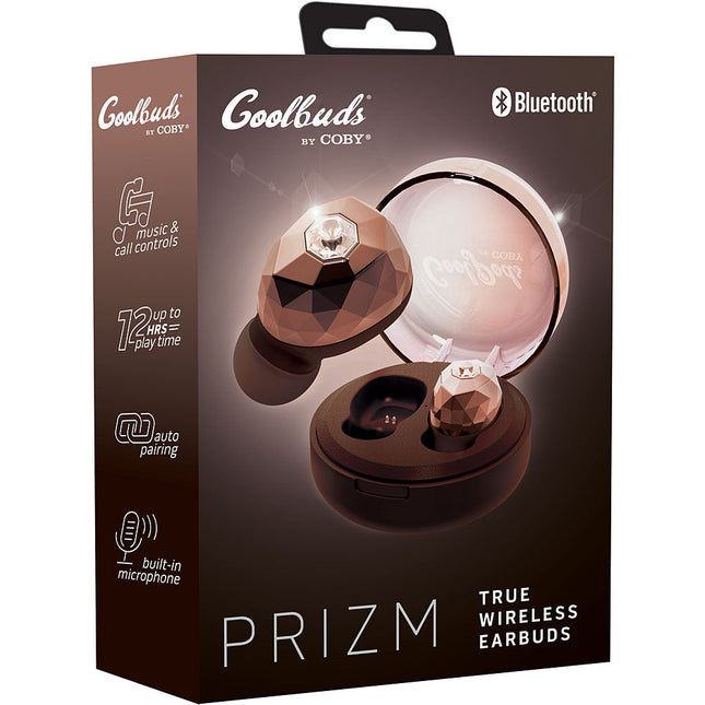 Prizm True  Wireless Earbuds with Compact Case, Gold