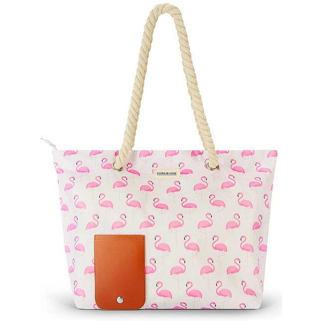 Wine Tote Bag, Flamingo