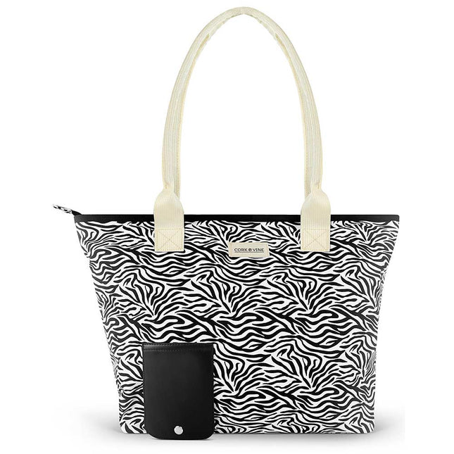 Wine Tote Bag, Zebra