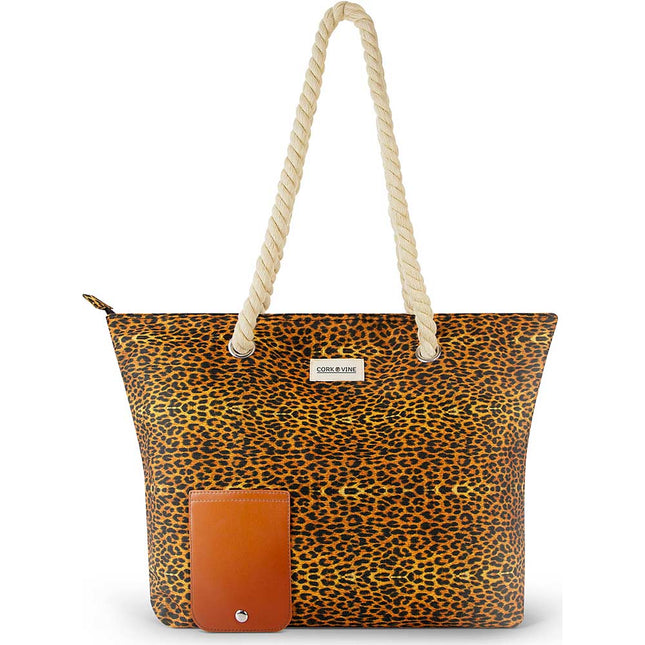 Wine Tote Bag, Leopard