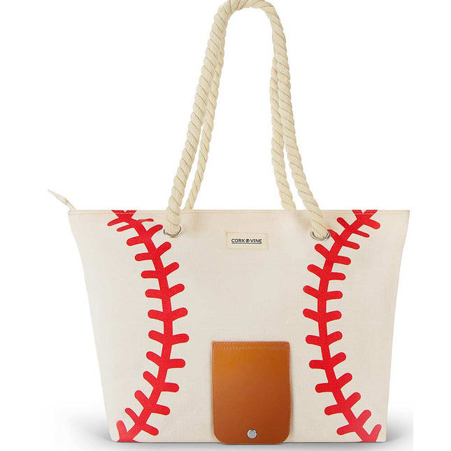 Wine Tote Bag, Baseball