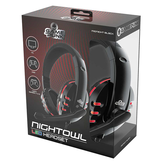 Nightowl Wired Gaming Headset, Black