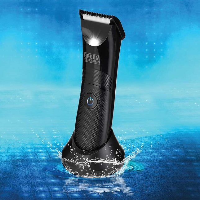 CERAMIC BLADE HAIR TRIMMER W/LED LIGHT AND STAND