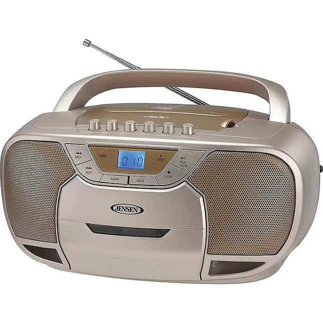 Bluetooth® Boombox CD Cassette Recorder AM/FM,  Champagne