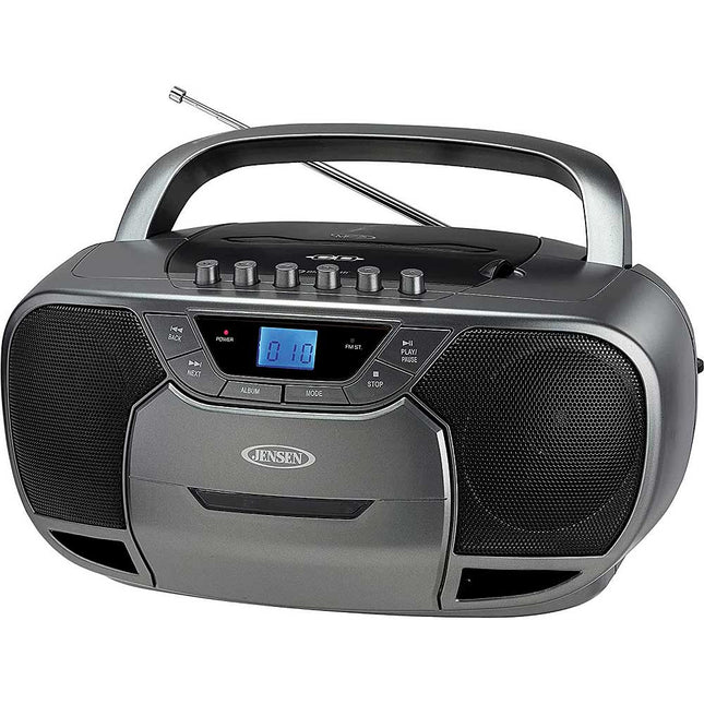 Bluetooth® Boombox CD Cassette Recorder AM/FM, Graphite