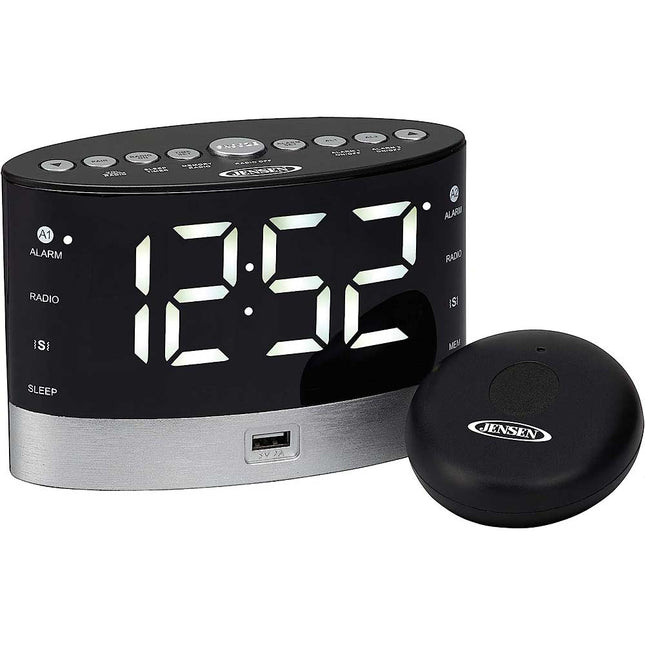 6-Watt AM/FM Dual-Alarm Digital Clock Radio with Under-Pillow Vibrator