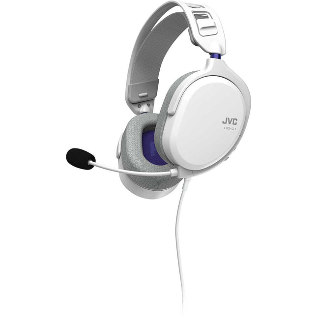 Ultra Lightweight Wired Gaming Headset with Detachable Microphone, White