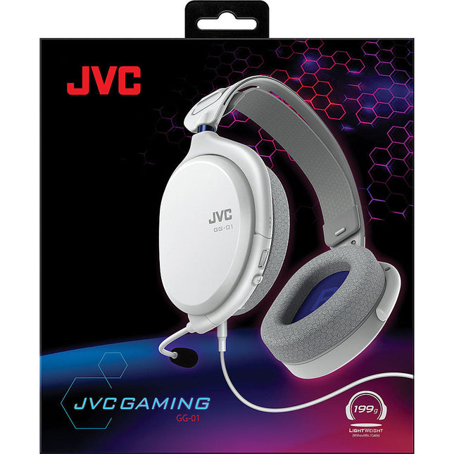 Ultra Lightweight Wired Gaming Headset with Detachable Microphone, White